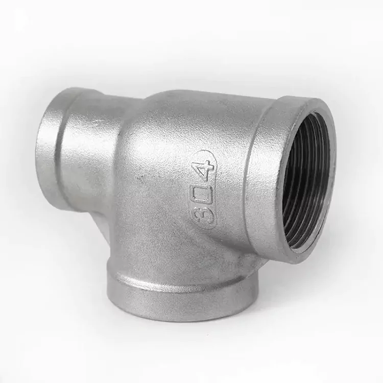 BSP Irin Alagbara Irin Plumbing Kekere Side Tee