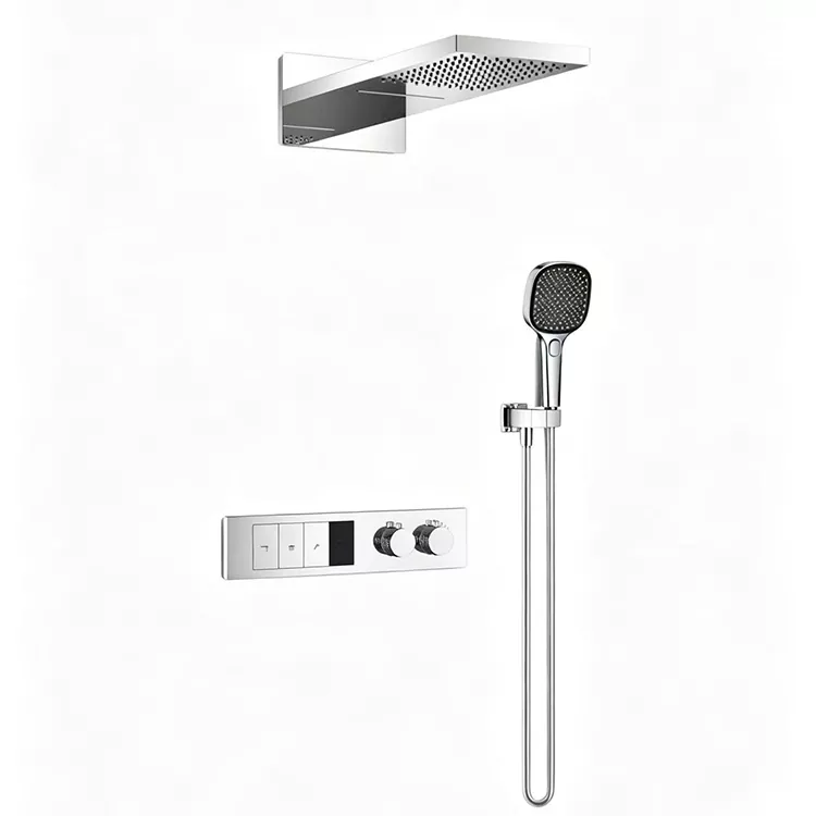 Ti a fi pamọ Thermostatic Shower Overhead Ati Amusowo Ṣeto