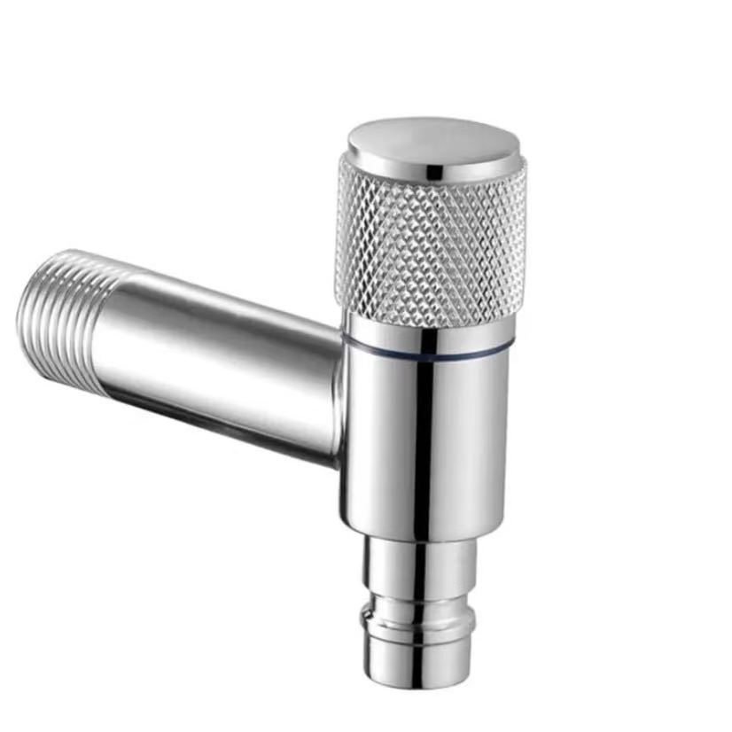Gbooro Knurled Handle Water-Duro Angle àtọwọdá Gbooro Knurled Handle Water-Duro Angle àtọwọdá
