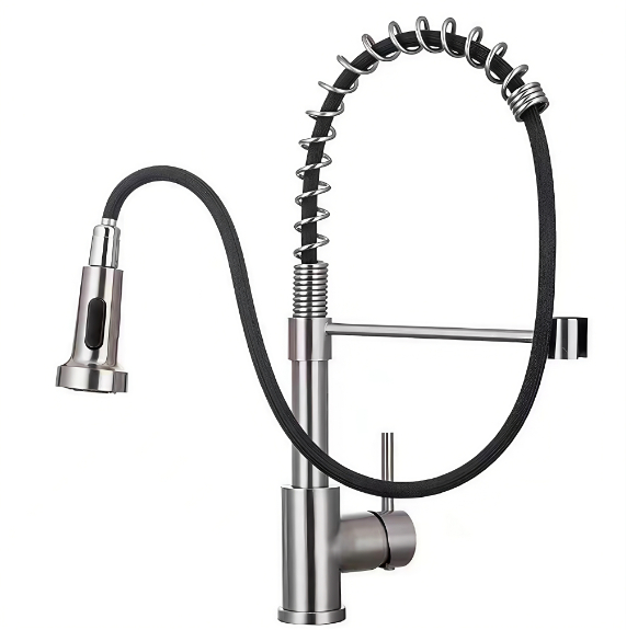 Giga-tẹ Orisun omi Tube Fa-Jade Gbona Ati Tutu idana ifọwọ Faucet Giga-tẹ Orisun omi Tube Fa-Jade Gbona Ati Tutu idana ifọwọ Faucet