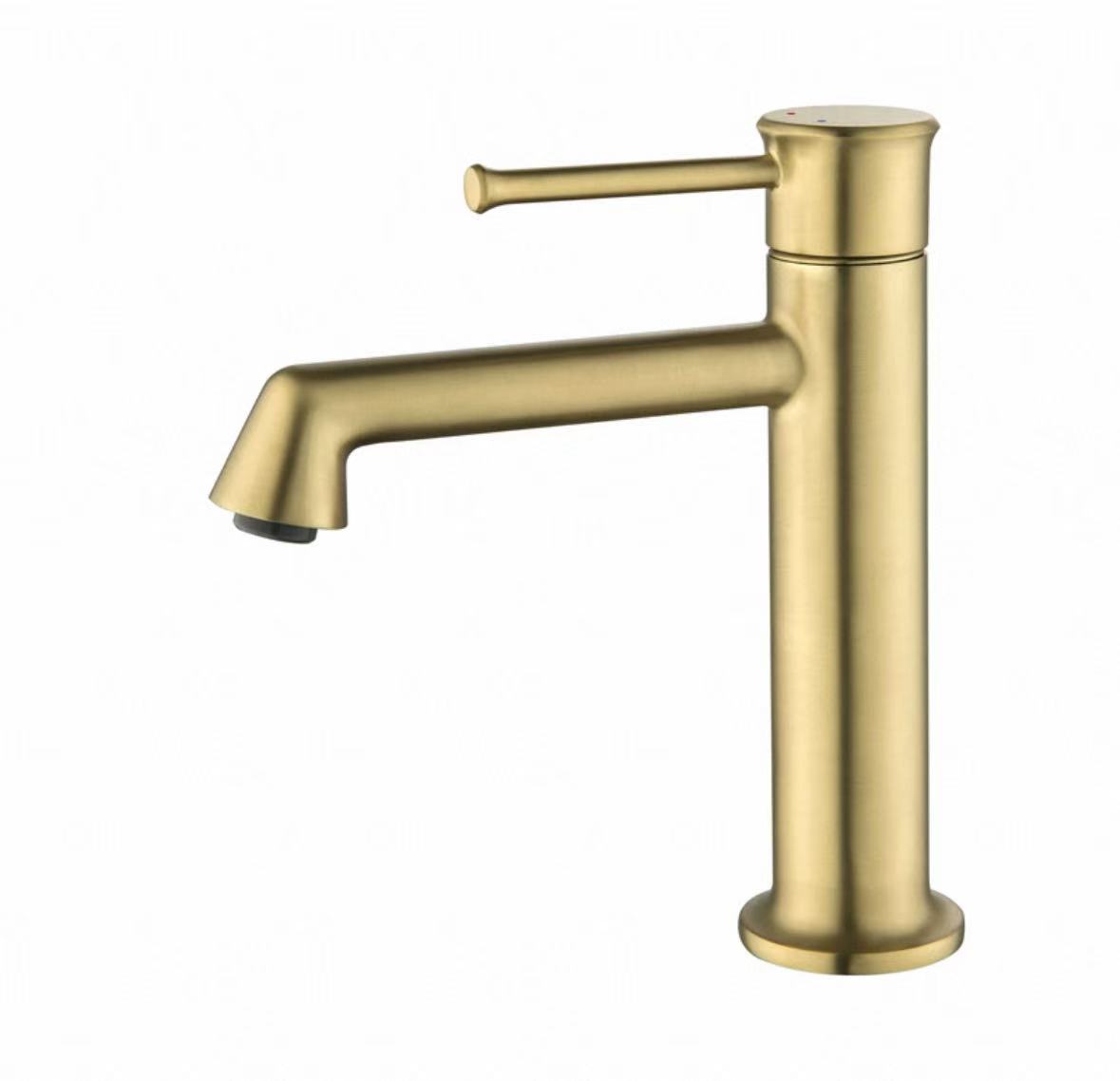 Matte Gold iyipo Nikan-Iṣakoso Faucet
