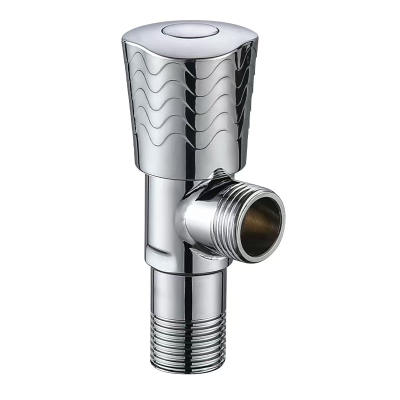 Digi-Pari Imọlẹ Chrome igbi Àpẹẹrẹ Angle àtọwọdá Digi-Pari Imọlẹ Chrome igbi Àpẹẹrẹ Angle àtọwọdá
