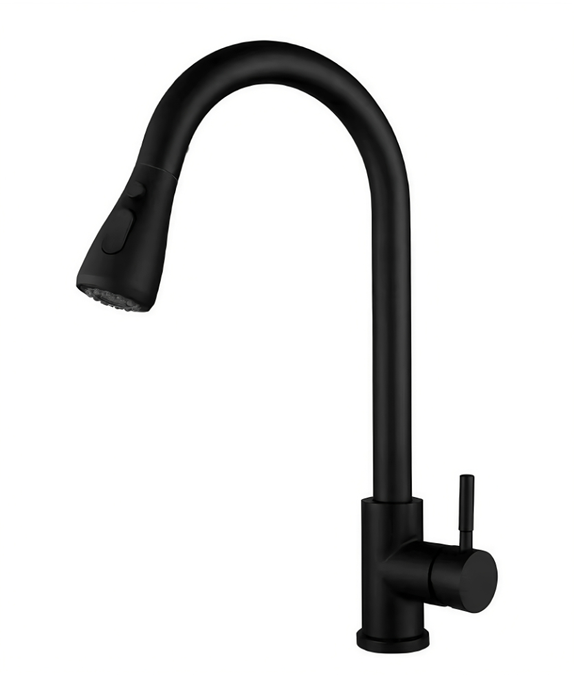 Ṣiṣii Ẹgbe Kan-Imudani Fa-Jade Idana Gbona Ati Faucet tutu Ṣiṣii Ẹgbe Kan-Imudani Fa-Jade Idana Gbona Ati Faucet tutu