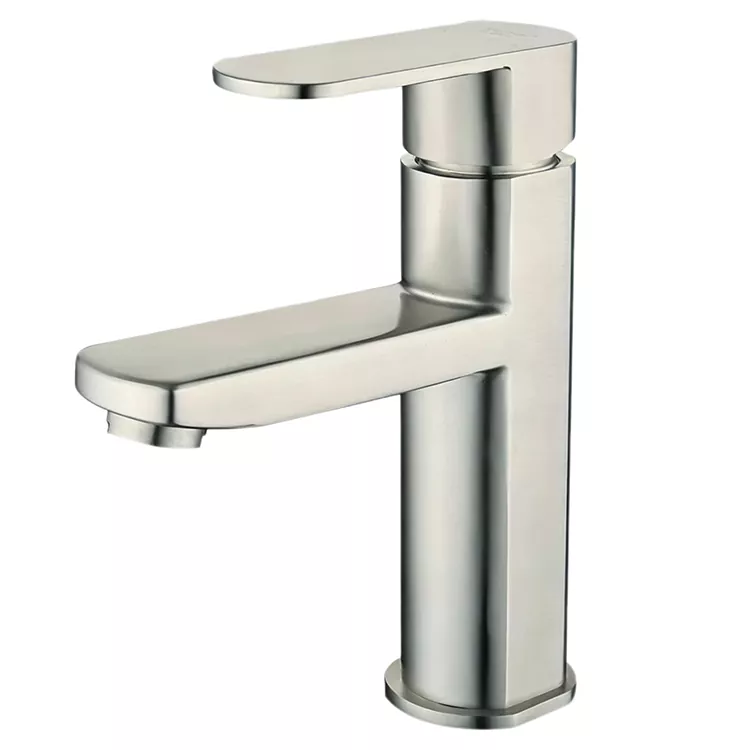 Square Ọwọn Yika Ara Gbona Ati Tutu Basin Faucet