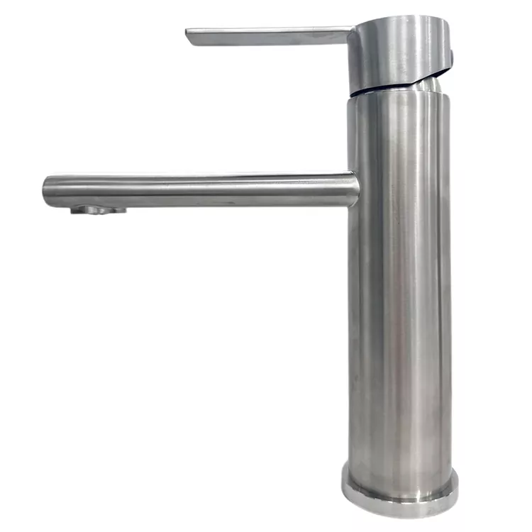 Gígùn-Nozzle Cylindrical ti ha Gbona Ati Tutu Basin Faucet